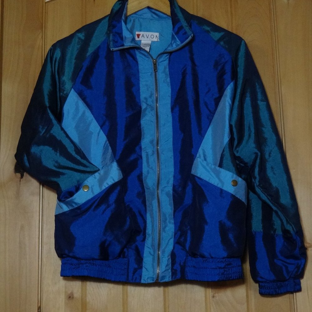 AVON vintage teal windbreaker